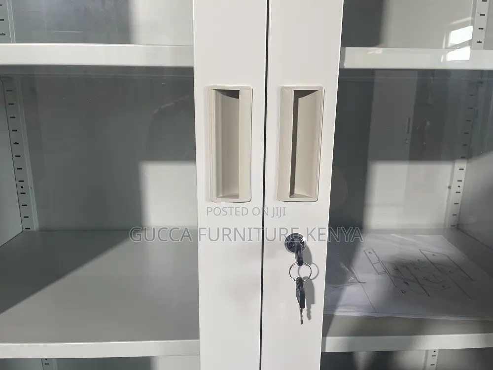 2-door Metallic Glass Front Filling Cabinet