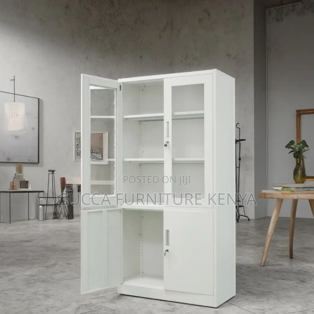 2-door Metallic Glass Front Filling Cabinet