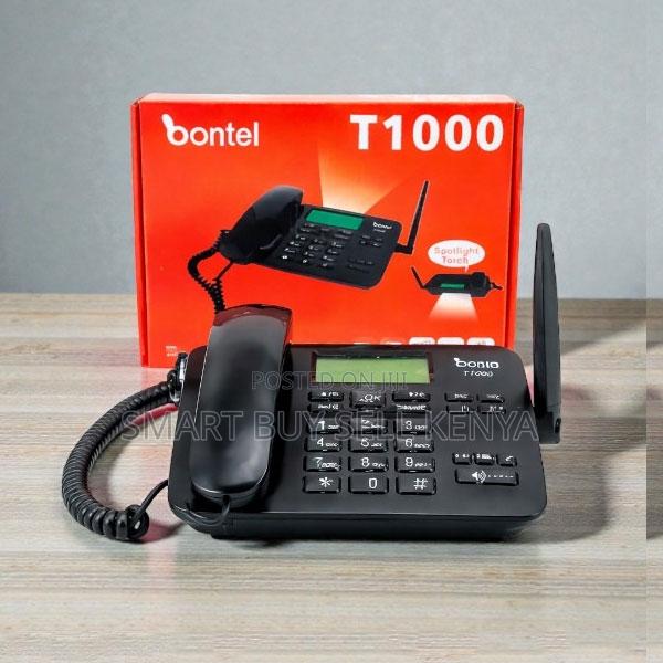 Rechargeable Battery Bontel T1000 Dual Sim GSM Landline Desktop Phone