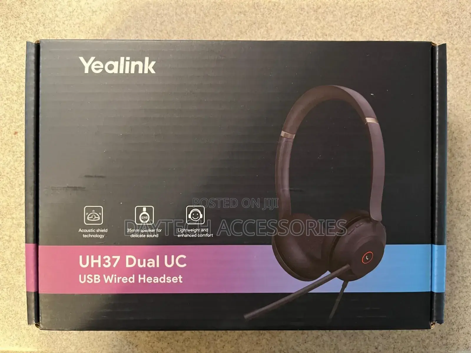 The Yealink Uh37 Dual Uc Usb Wired Headset - Black