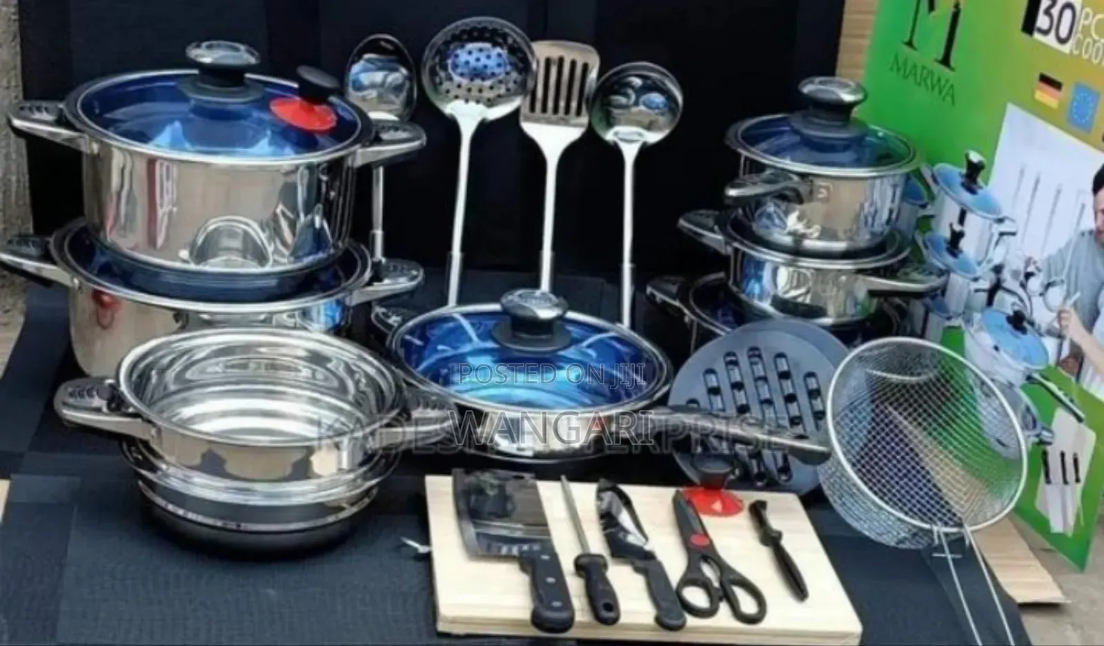 With Transparent Lids Marwa 30pcs Cookwares