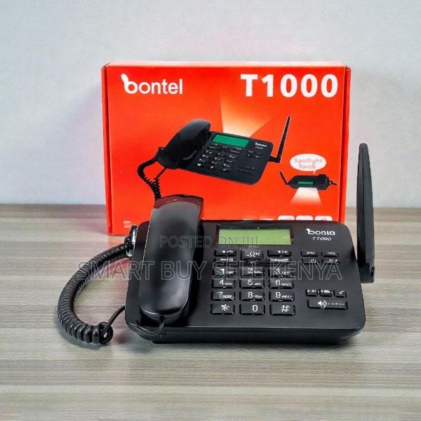 Alarm Function Bontel T1000 Dual Sim GSM Fixed Landline Desktop Phone
