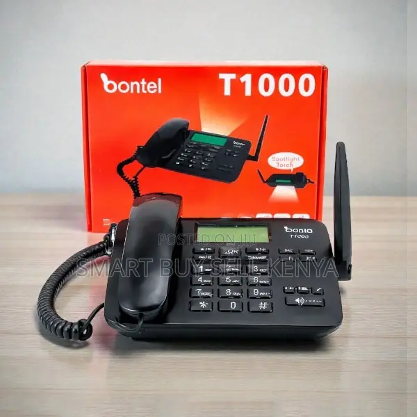 Clock Display Bontel T1000 Dual Sim GSM Fixed Landline Desktop Phone
