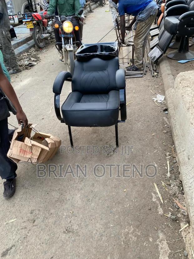 Black. Shampoo Unit Sink - main view