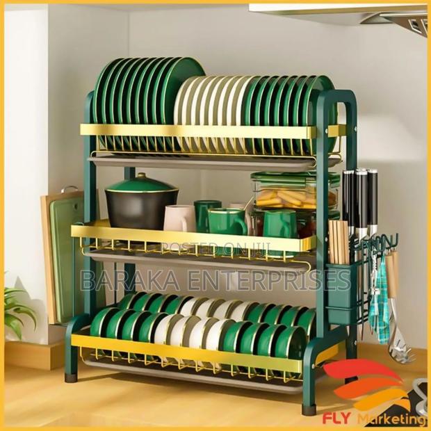 3 Layer Dishrack Greengold - main view