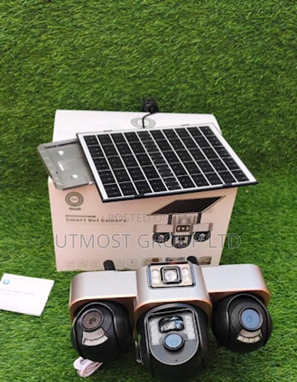 4g Triple Lens Solar Camera Wide Angle View