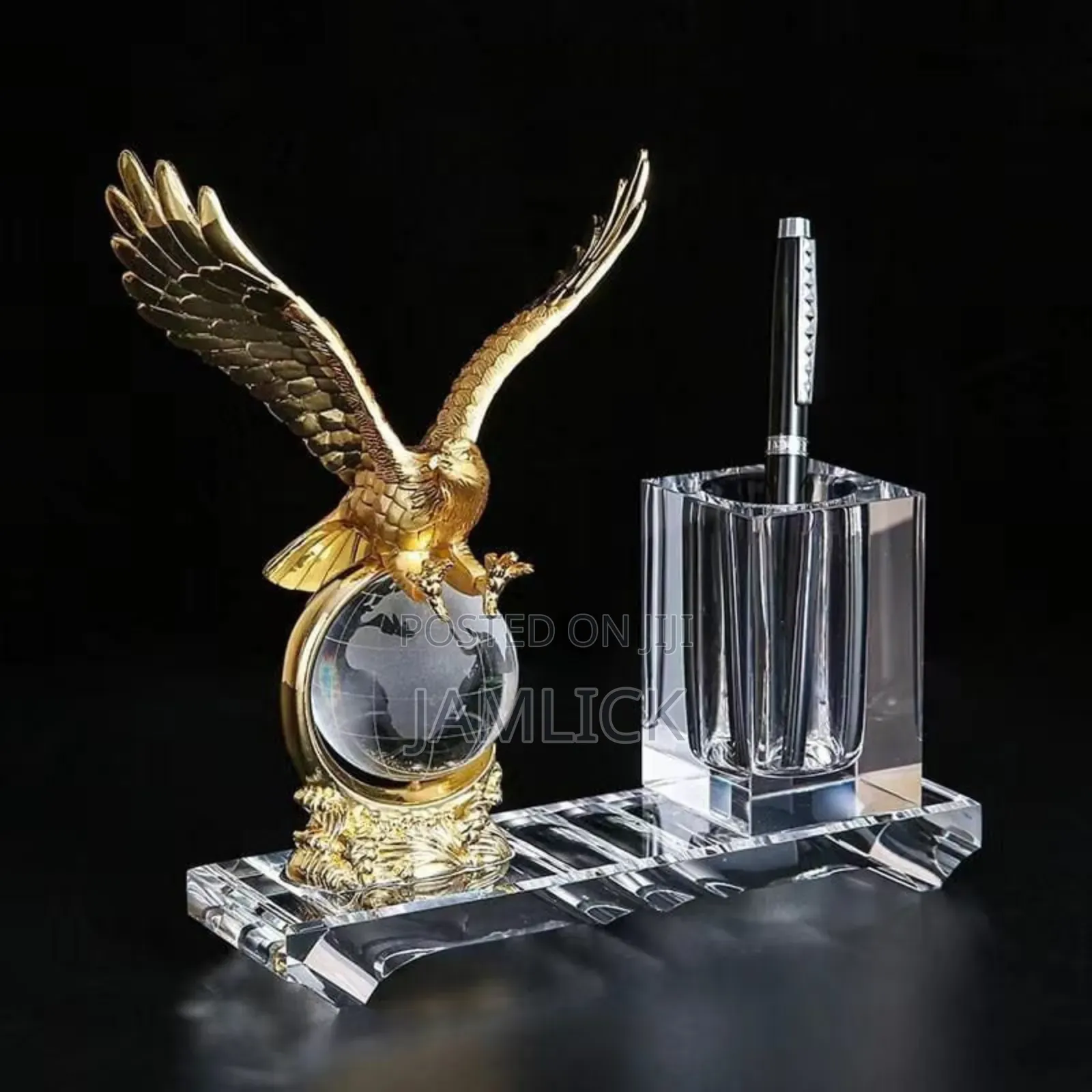 Crystal Glass Desktop Pen Holder - Gh