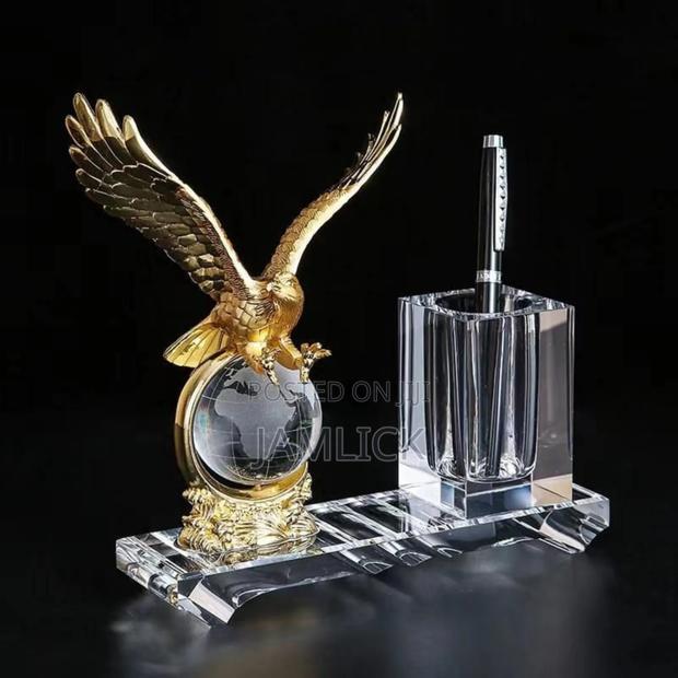 Crystal Glass Desktop Pen Holder - Gh