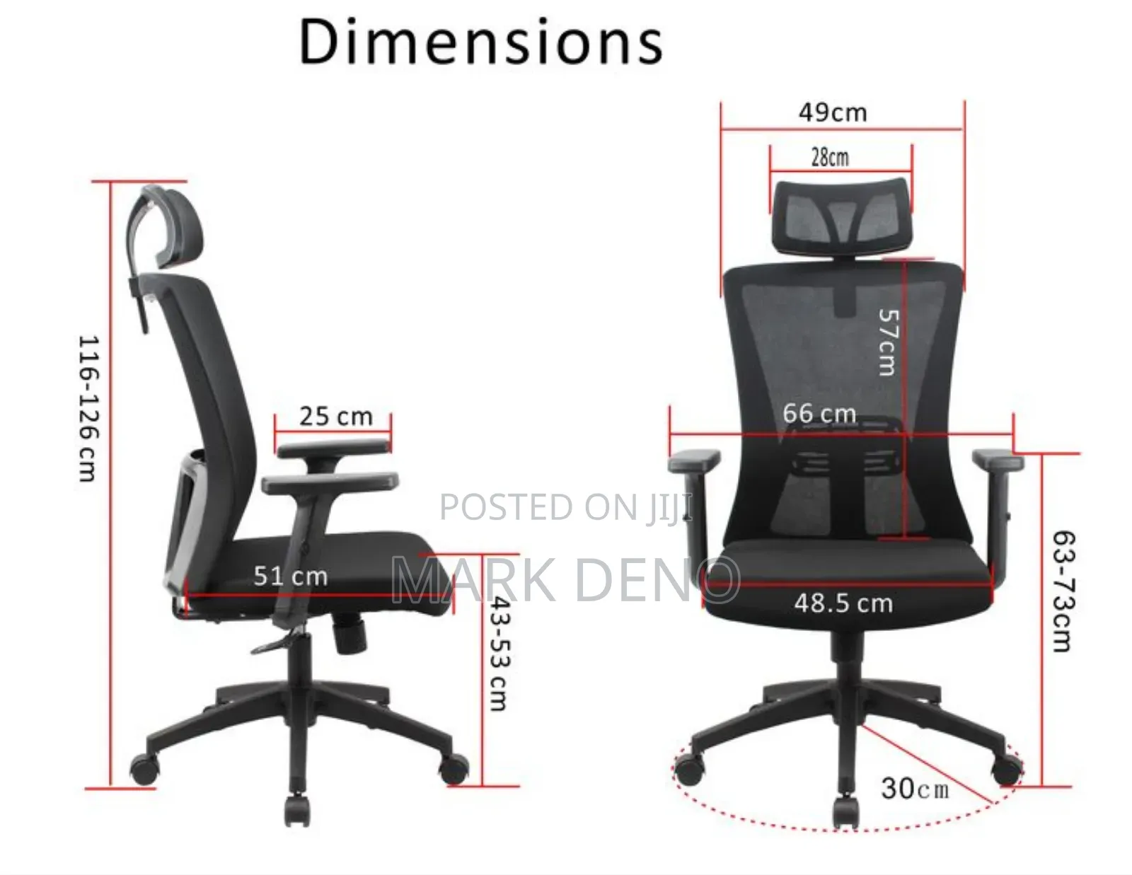 Ergonomic High-Back Office Chair – Adjustable Comfortable