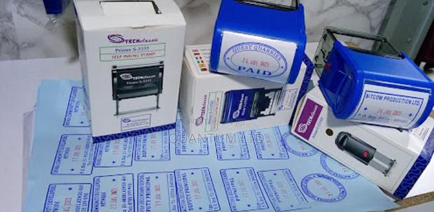Circular, Rectangle Self Inking Rubber Stamp - main view