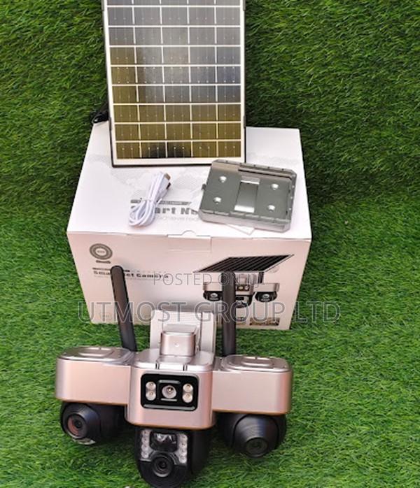 Heavy Duty 3 Lens 4g Solar Outdoor Camera