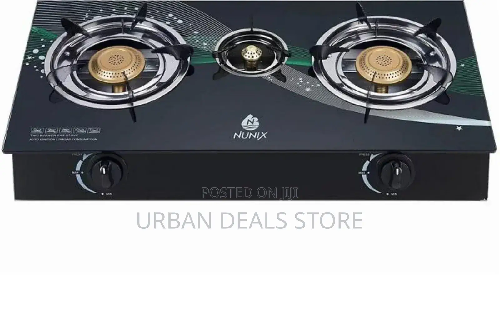 Nunix 3 Glass Burner Gt Table Top Cooker