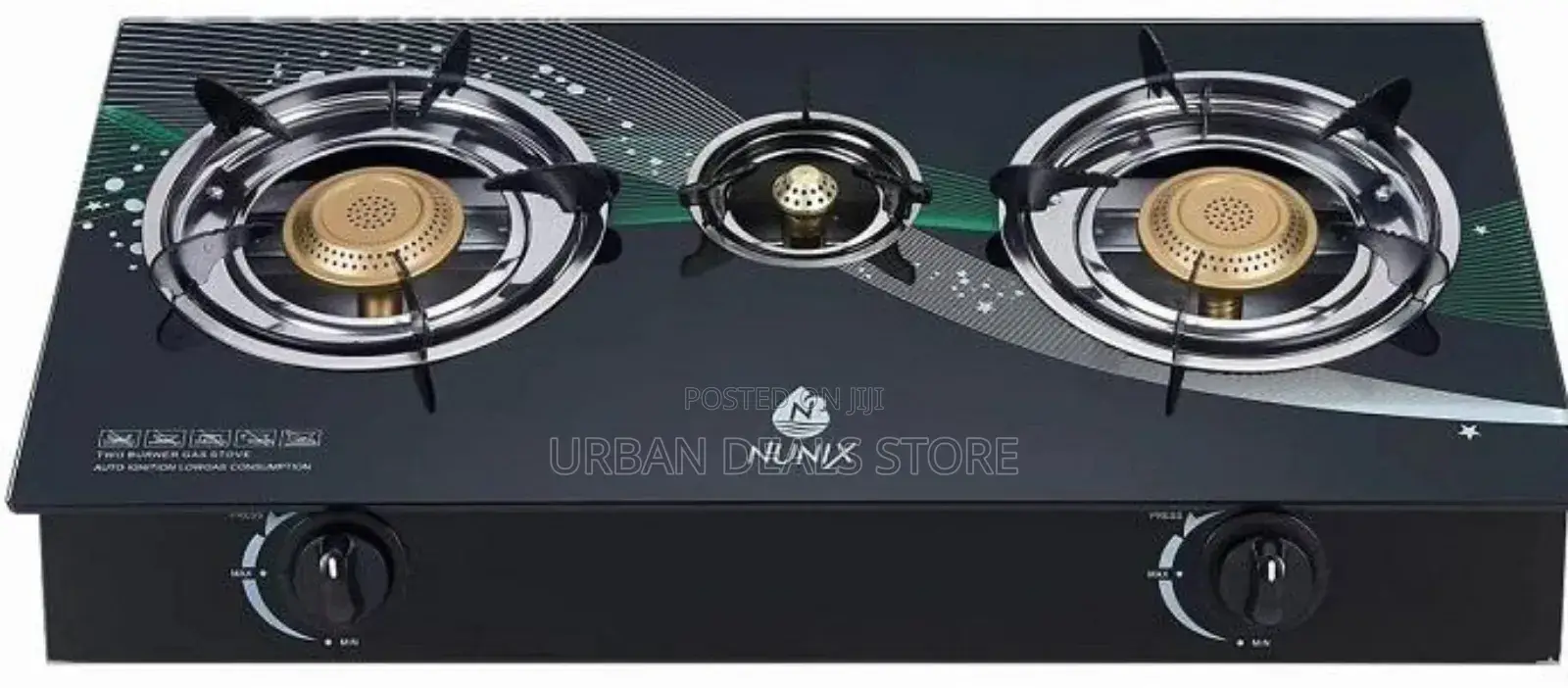 Nunix 3 Glass Burner Gt Table Cooker