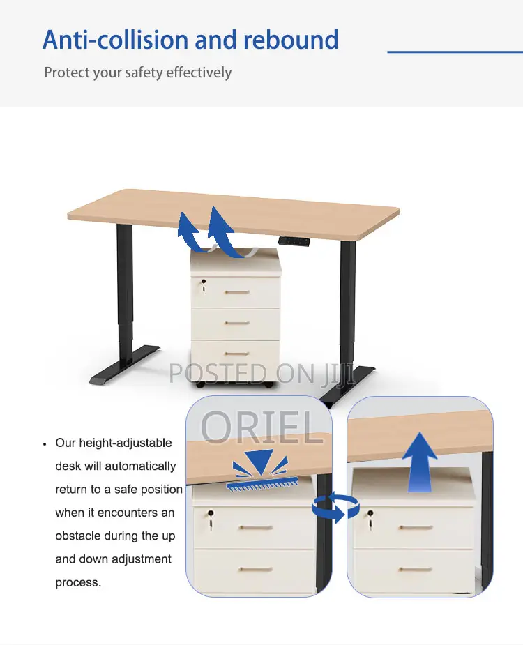 Modern Electric Desk : 2m Electric Height Adjustable Desk