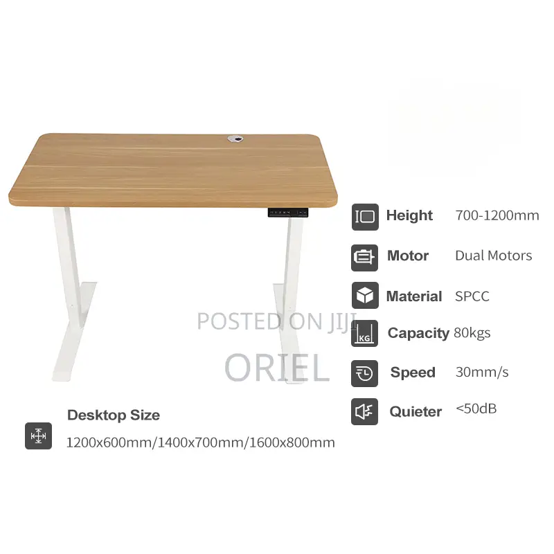 Modern Electric Desk : 2m Electric Height Adjustable Desk