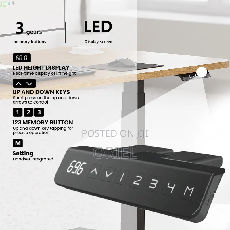 Modern Electric Desk : 2m Electric Height Adjustable Desk