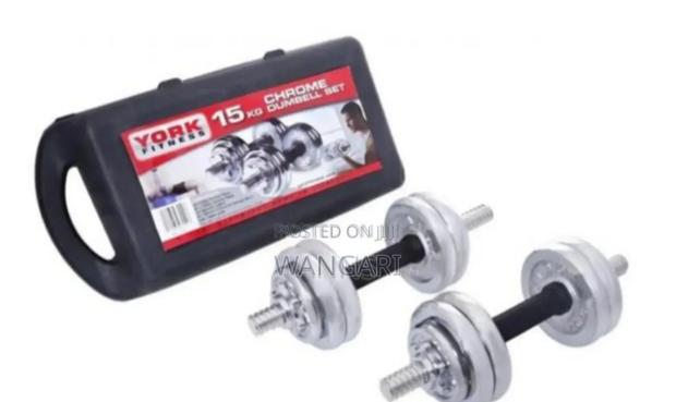 7.5kgs Pair 15kgs Chrome Dumbels