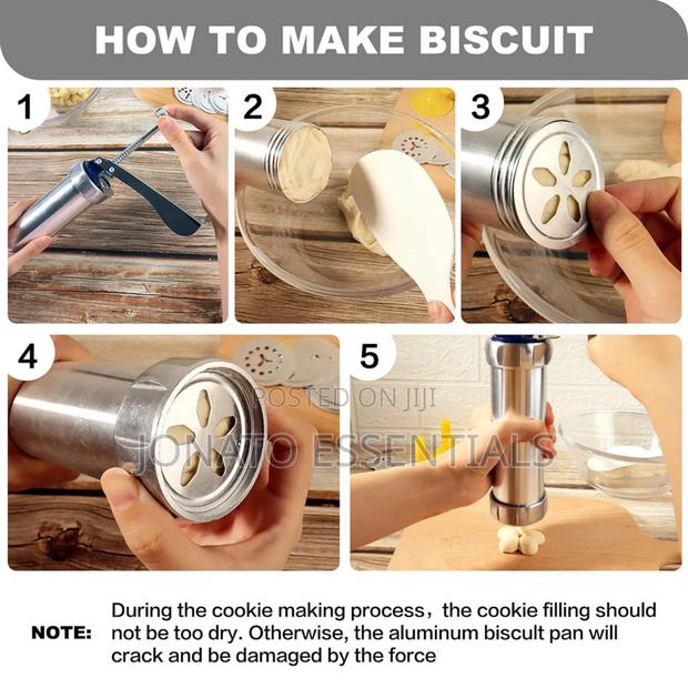 Stainless Steel Cookie Press Biscuit Maker Icing Gun Set Kenya - thumbnail 3