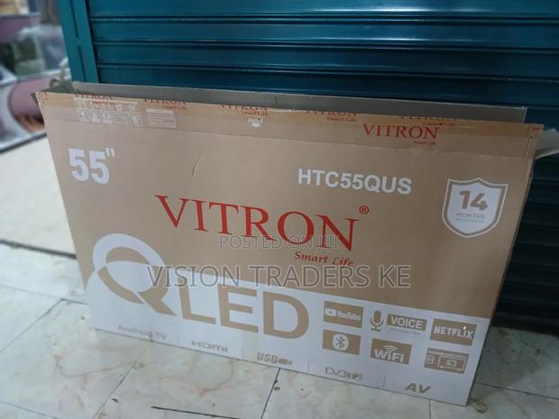 Vitron Htc55qus 55inch Smart Android Qled Frameless Tv With Bluetooth - main view