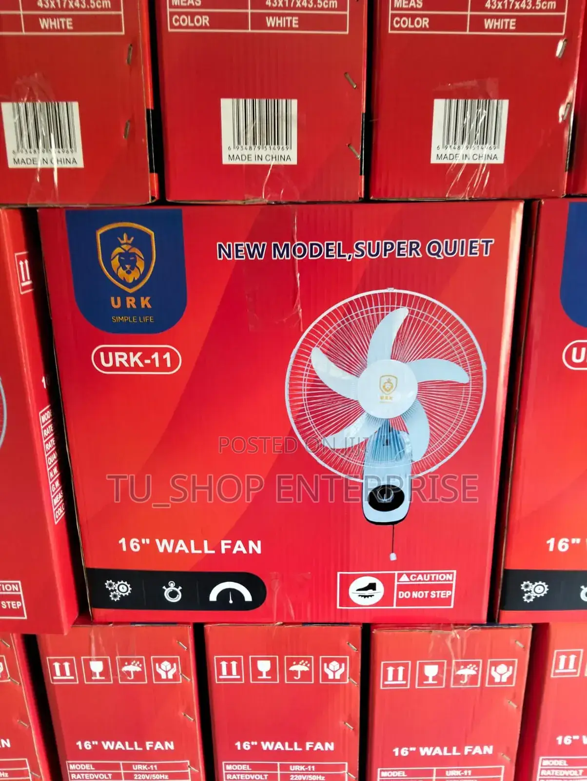 Urk 16-Inch Standing Wall Fan – Powerful Oscillating Fan With 3 Speed