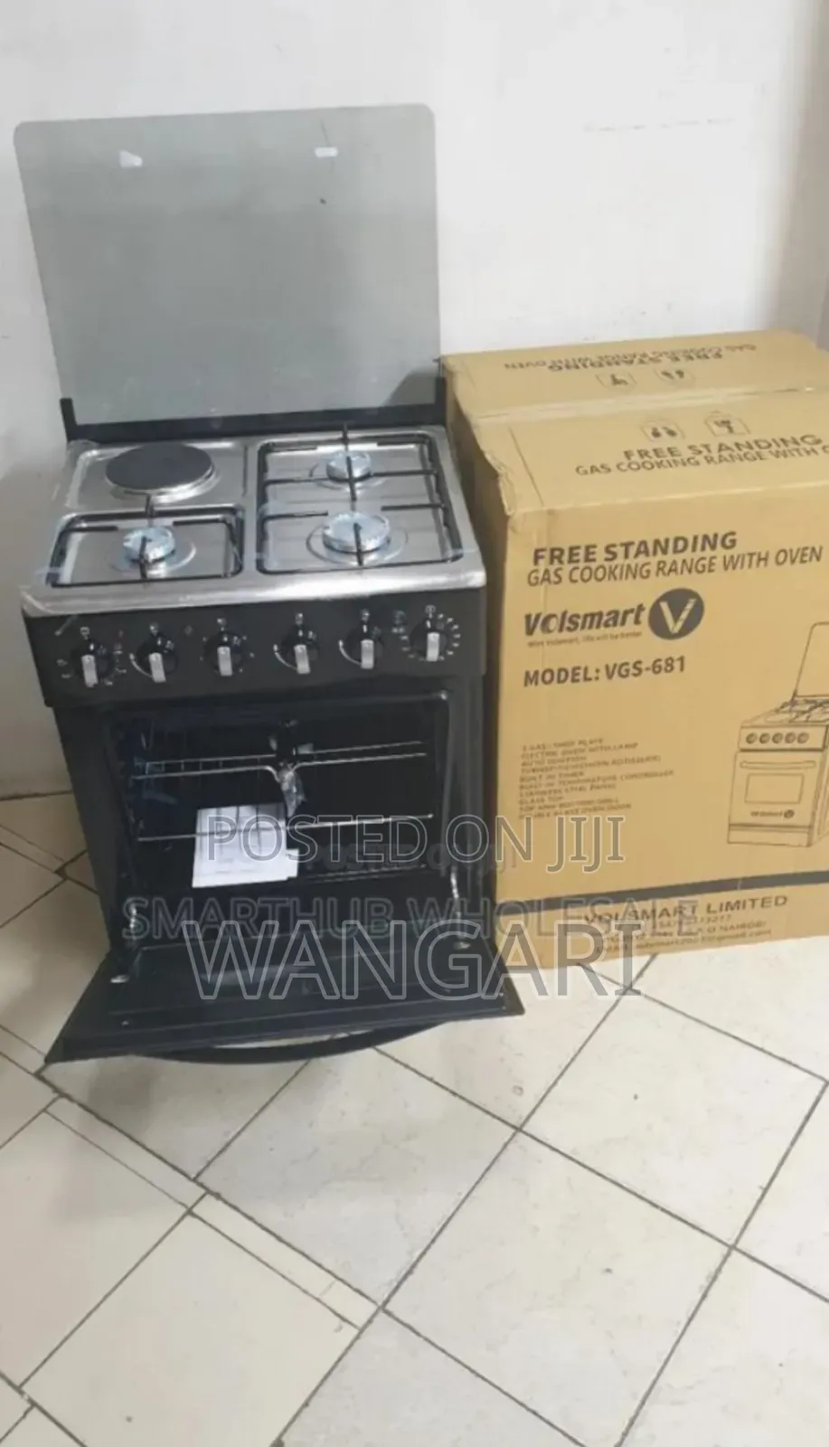 New Model + Electric Oven 60by60 3+1 Volsmart Cooker