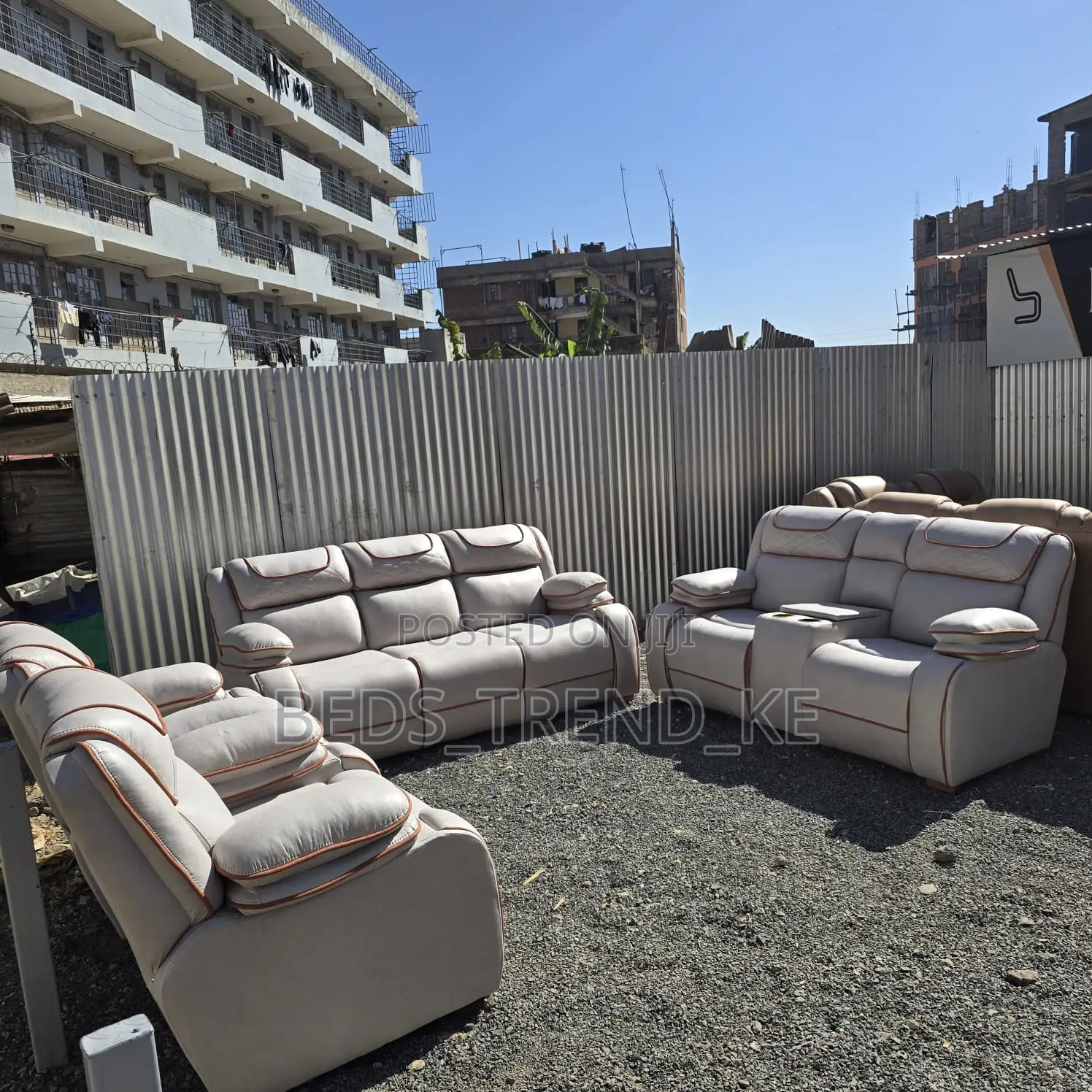 7 Seater Luxe Semi Recliner Sofa 3,2,1,1