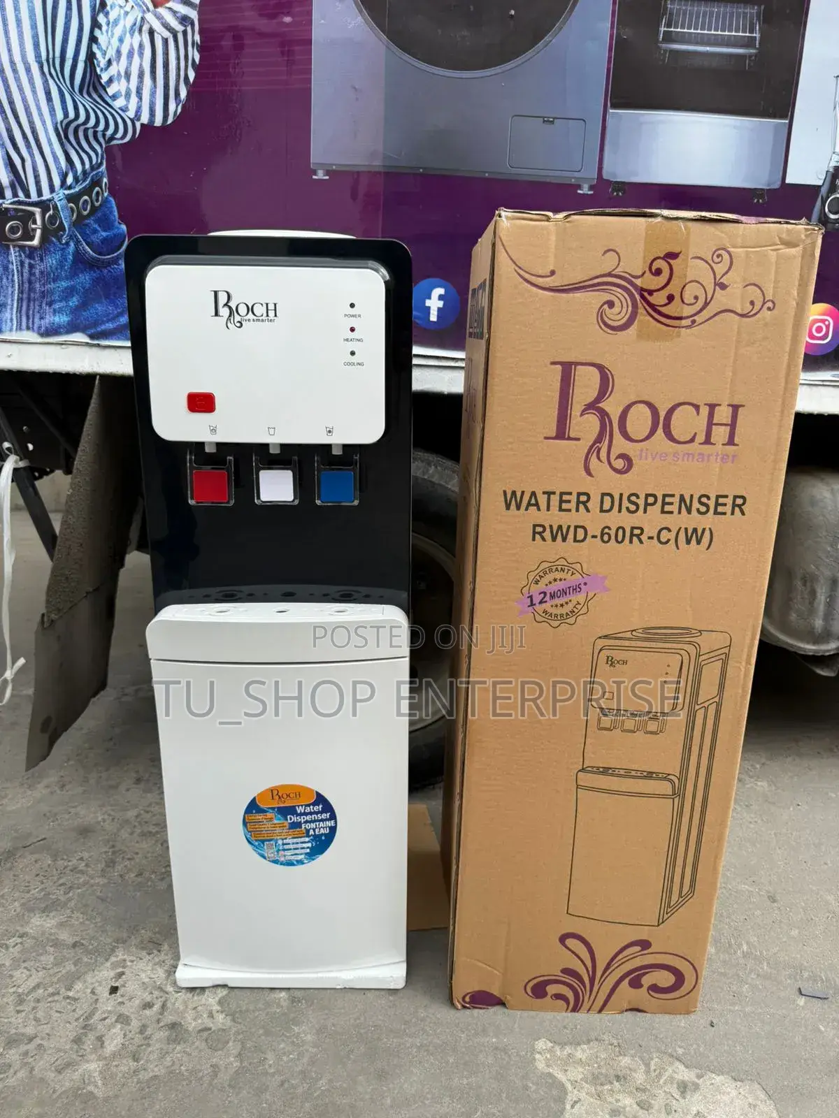 Roch 3-Tap Water Dispenser With Compressor – Fast Cooling