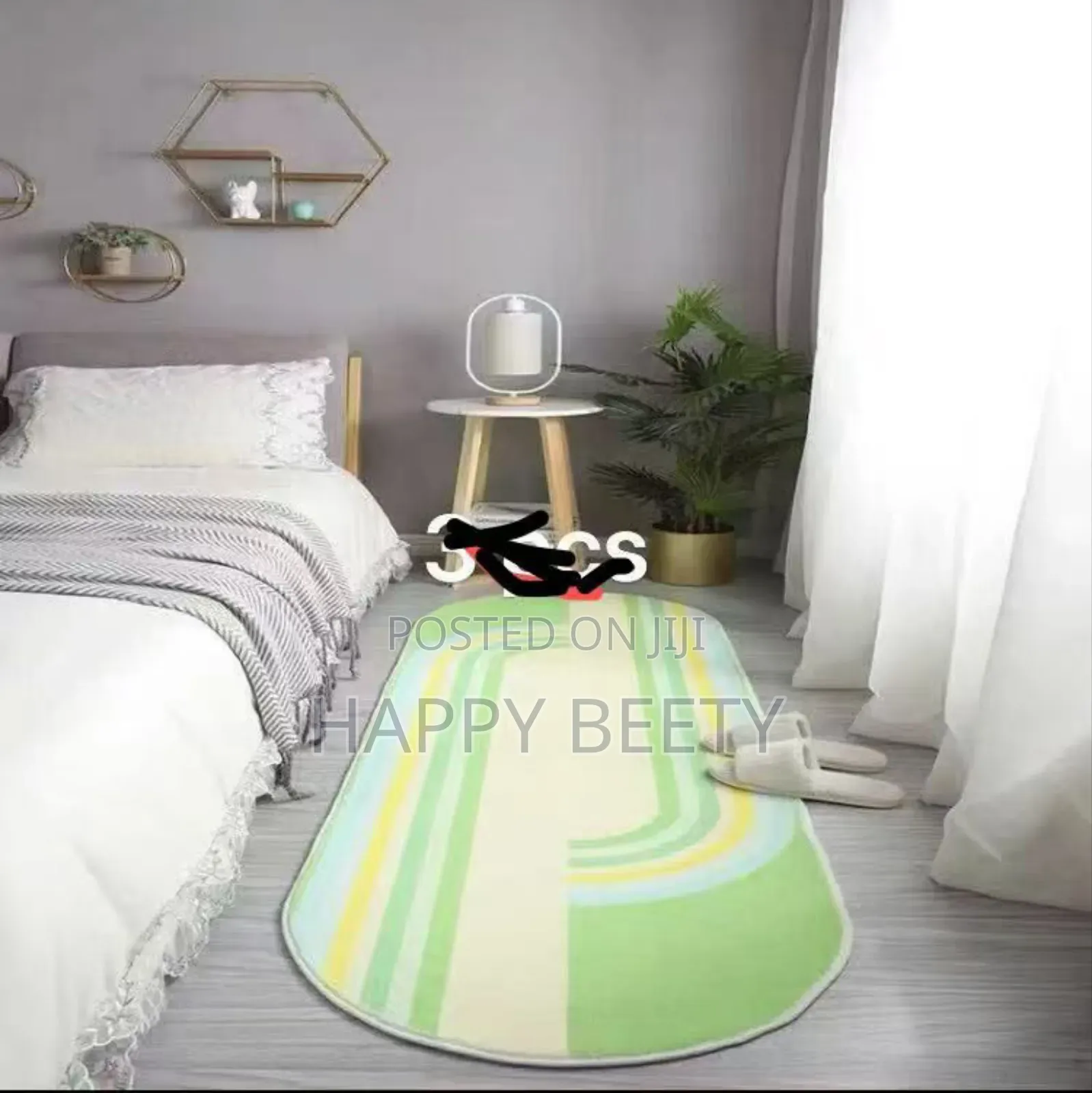 Warm Super Oval Soft Bedside Fluffy Mats