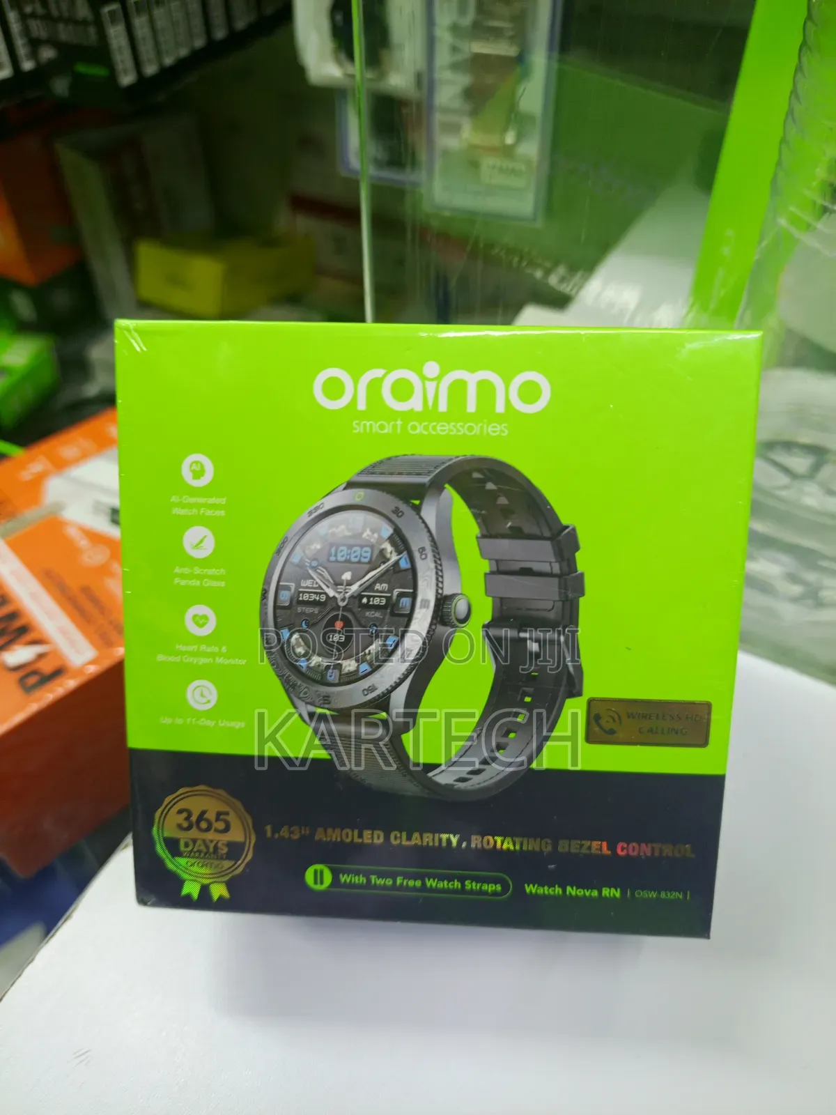Oraimo Watch Nova Rn 1.43'' Amoled Rotating Bezel Control Smart Watch