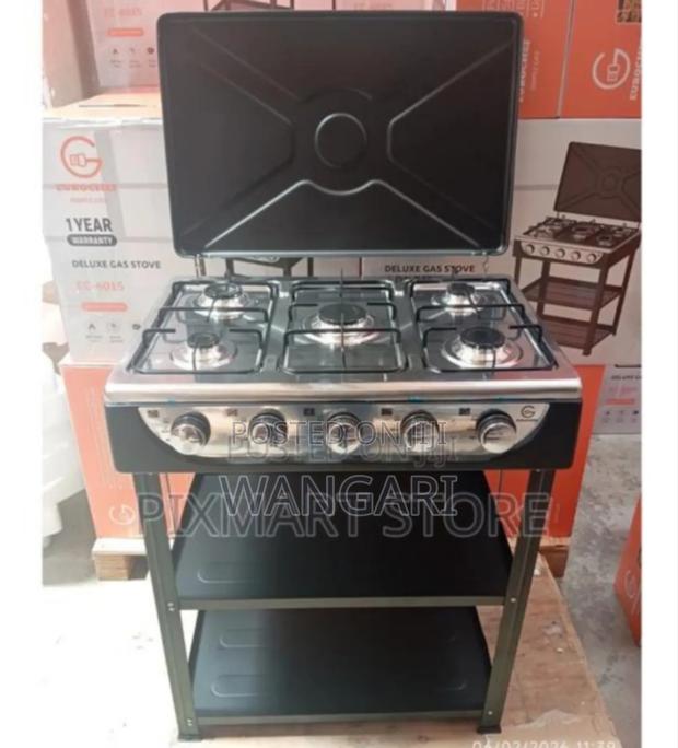 With Top Cover Eurochef 5burner With Shelves