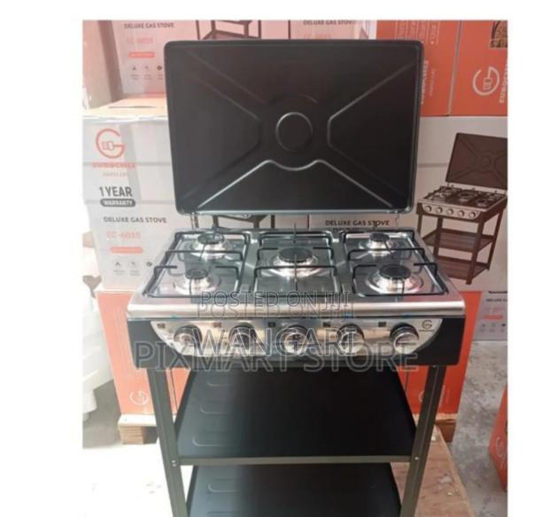 Auto Ignition Eurochef 5burner With Shelves - main view