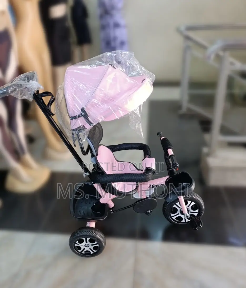 Caged Kids Tricycle With a Canopy