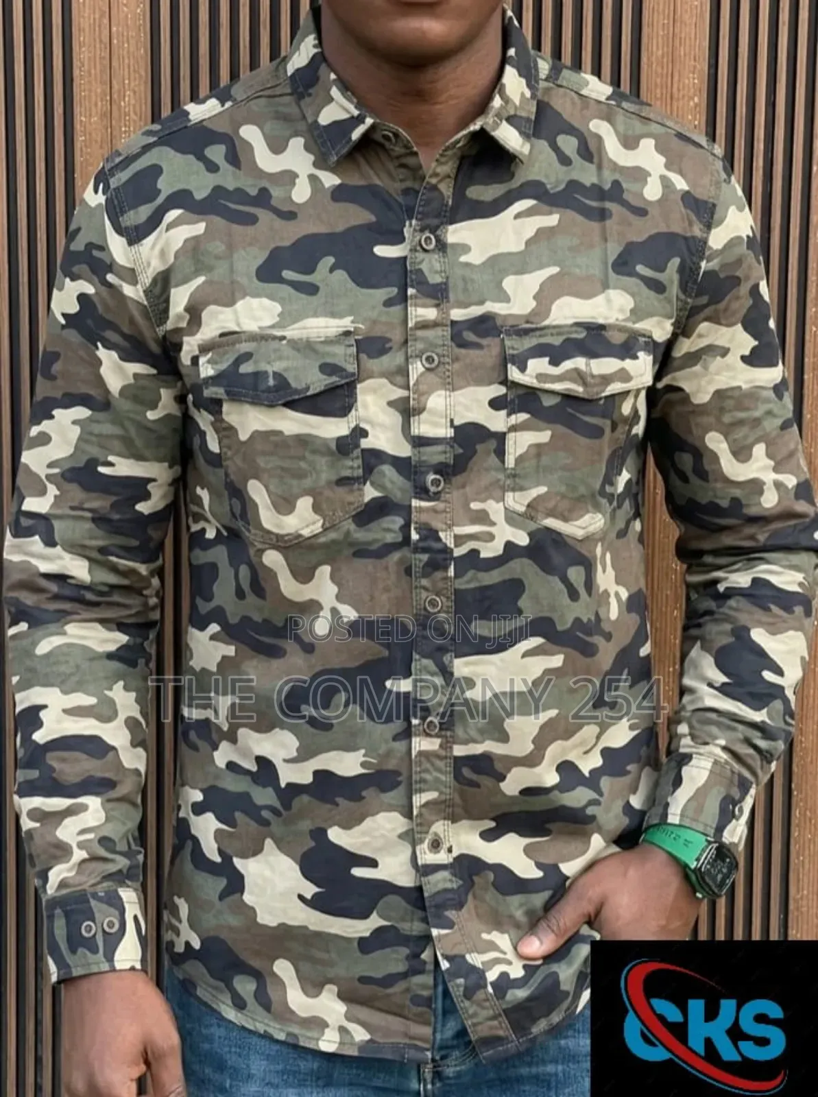 Quality Casual Camouflage Combat Unisex Collar Long Sleeved Shirts
