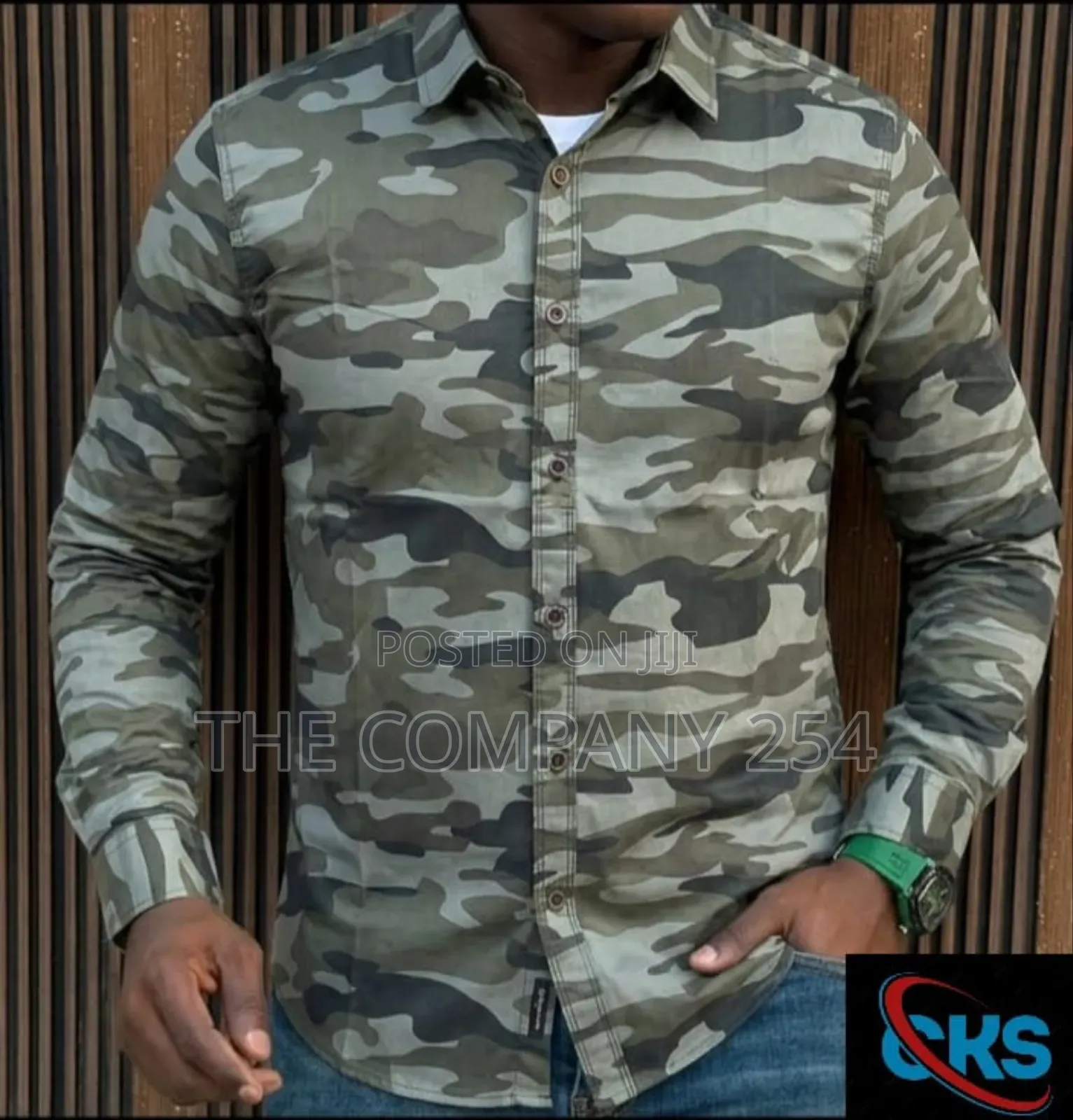 Quality Casual Camouflage Combat Unisex Collar Long Sleeved Shirts