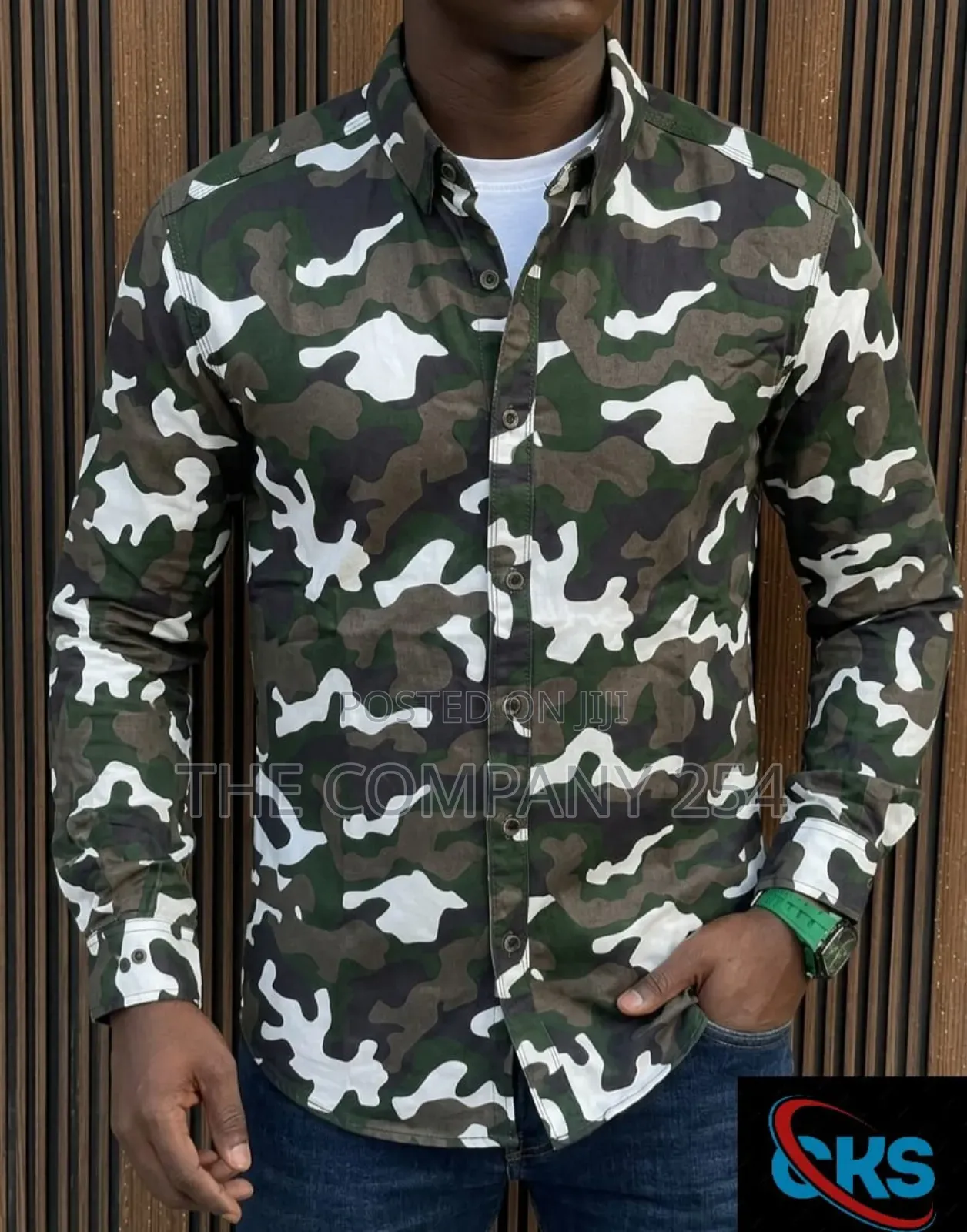 Quality Casual Camouflage Combat Unisex Collar Long Sleeved Shirts