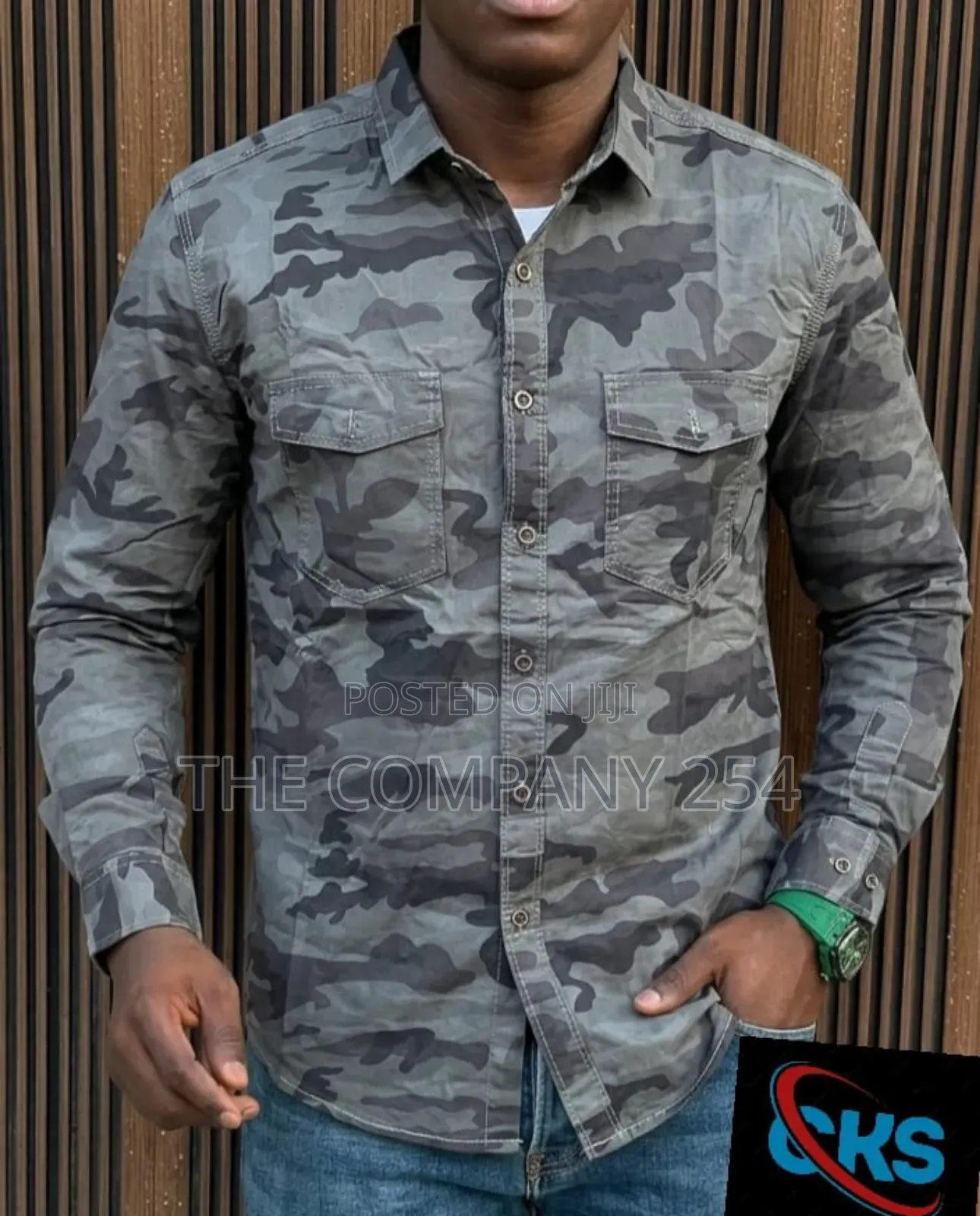 Quality Casual Camouflage Combat Unisex Collar Long Sleeved Shirts