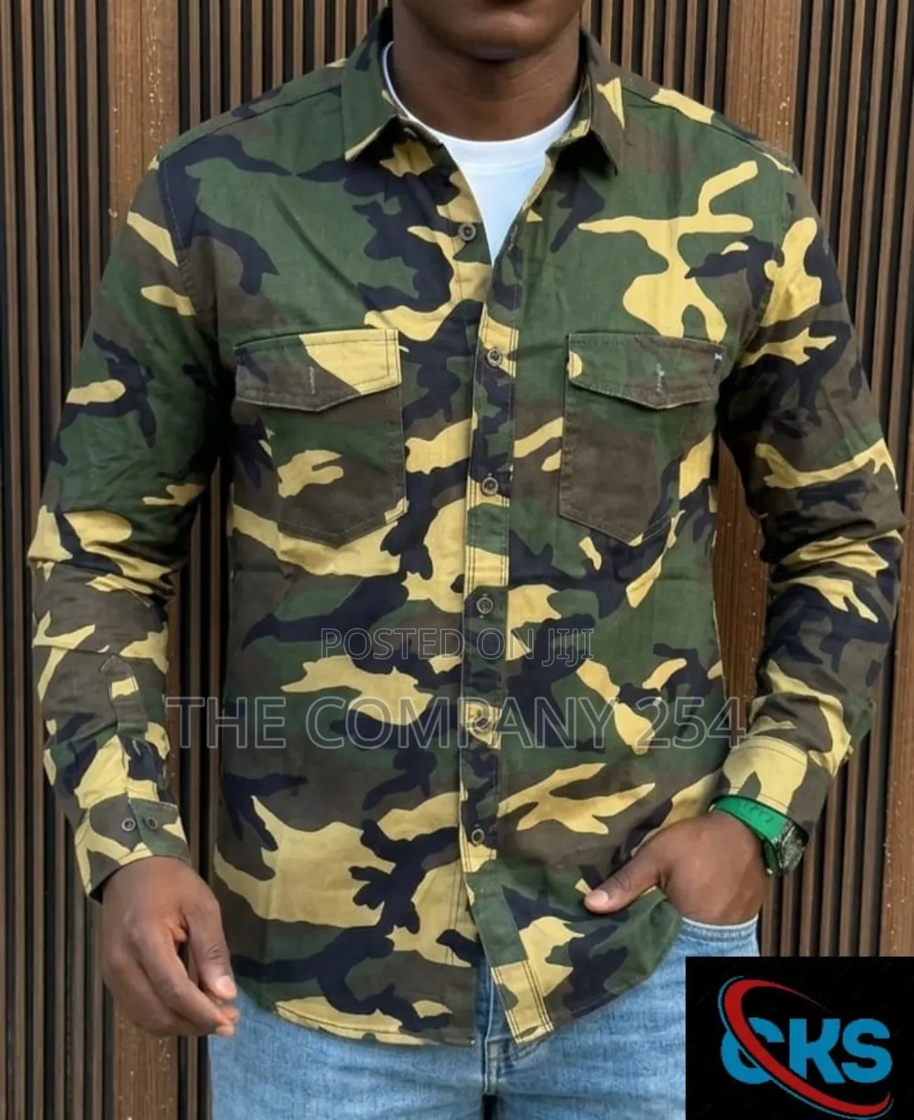 Quality Casual Camouflage Combat Unisex Collar Long Sleeved Shirts