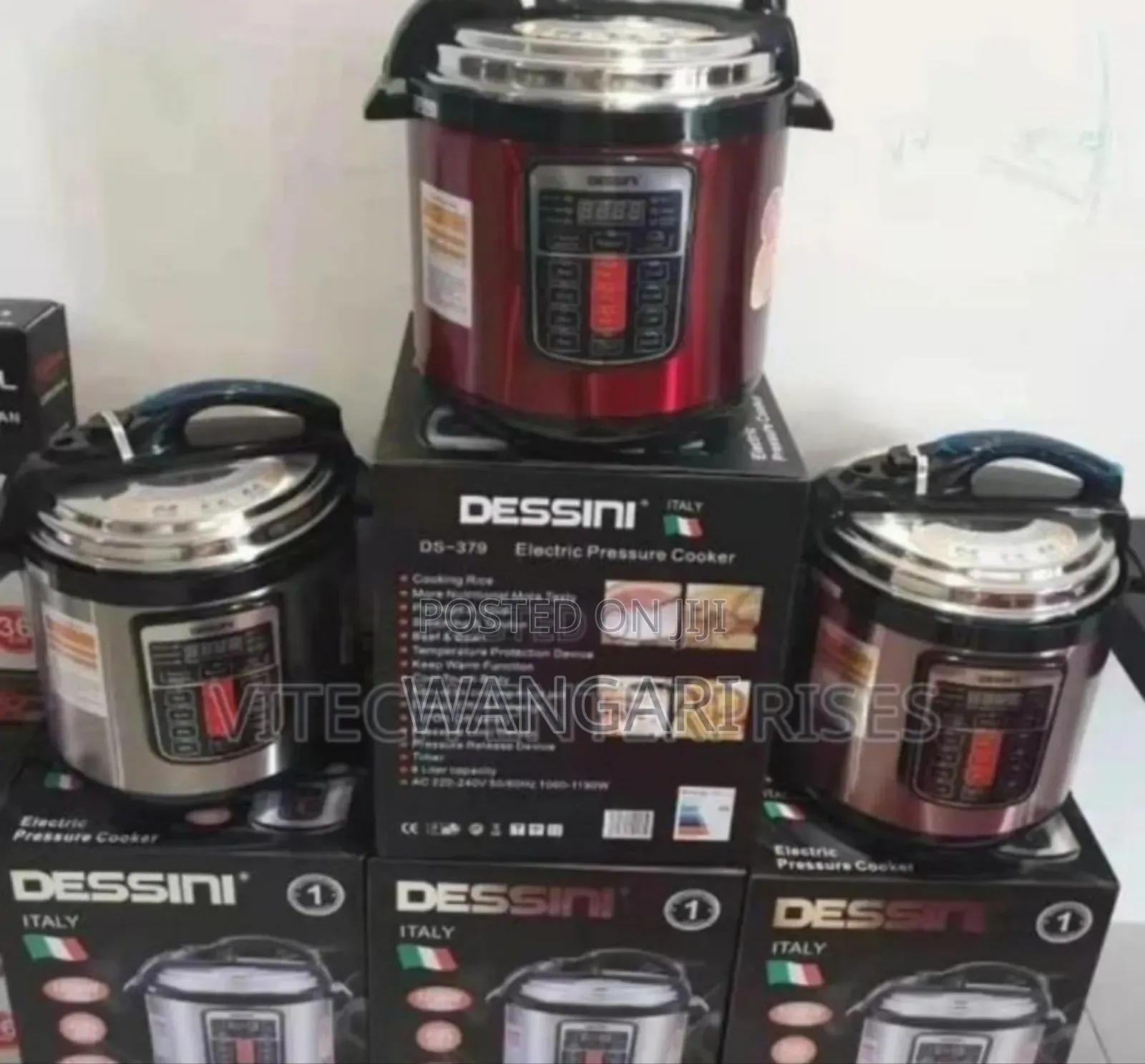 Maroon/Red Dessini 6l Pressure Cookers