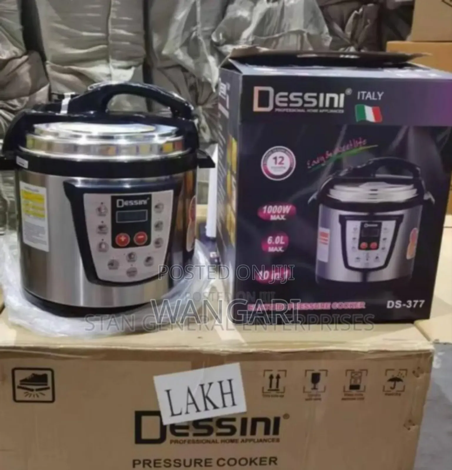 Colour Silver Dessini 6l Pressure Cookers