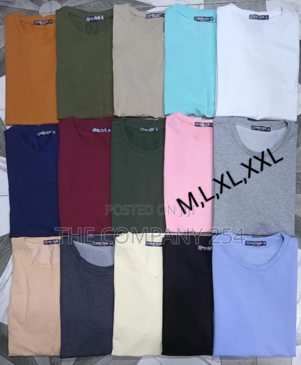 Quality Casual Cotton Unisex Round Neck Plain Tshirts
