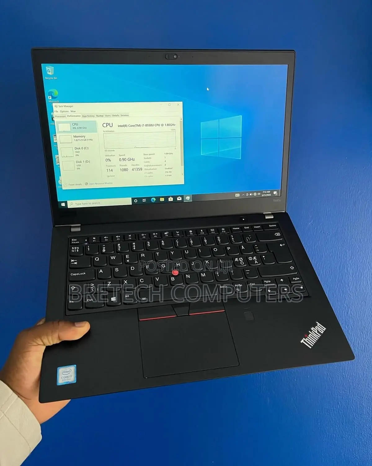 Laptop Lenovo ThinkPad T480s 8GB Intel Core i7 SSD 256GB