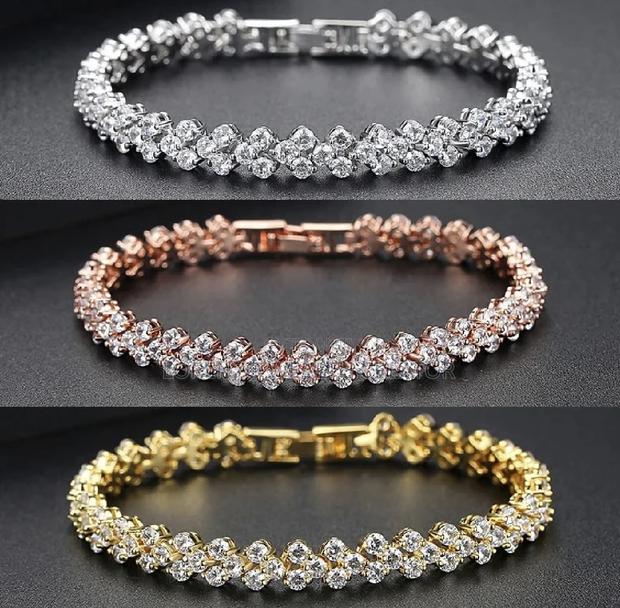 Stunning Silver Crystal Bracelet - main view