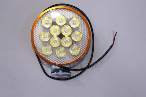Round 12v Led Sport Work Light – Waterproof Offroad Driving Lamp