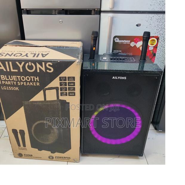 Ailyons 15′′ Wireless Party Speaker With Mic Led Lights