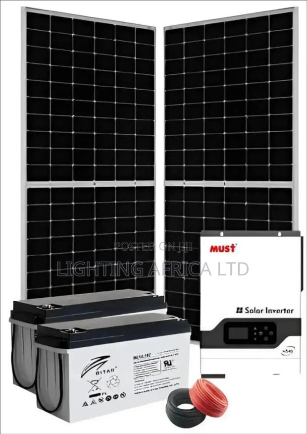 2.2kva Hybrid Inverter - (2)610w Solar Panels -(2)200ah Gel Batteries