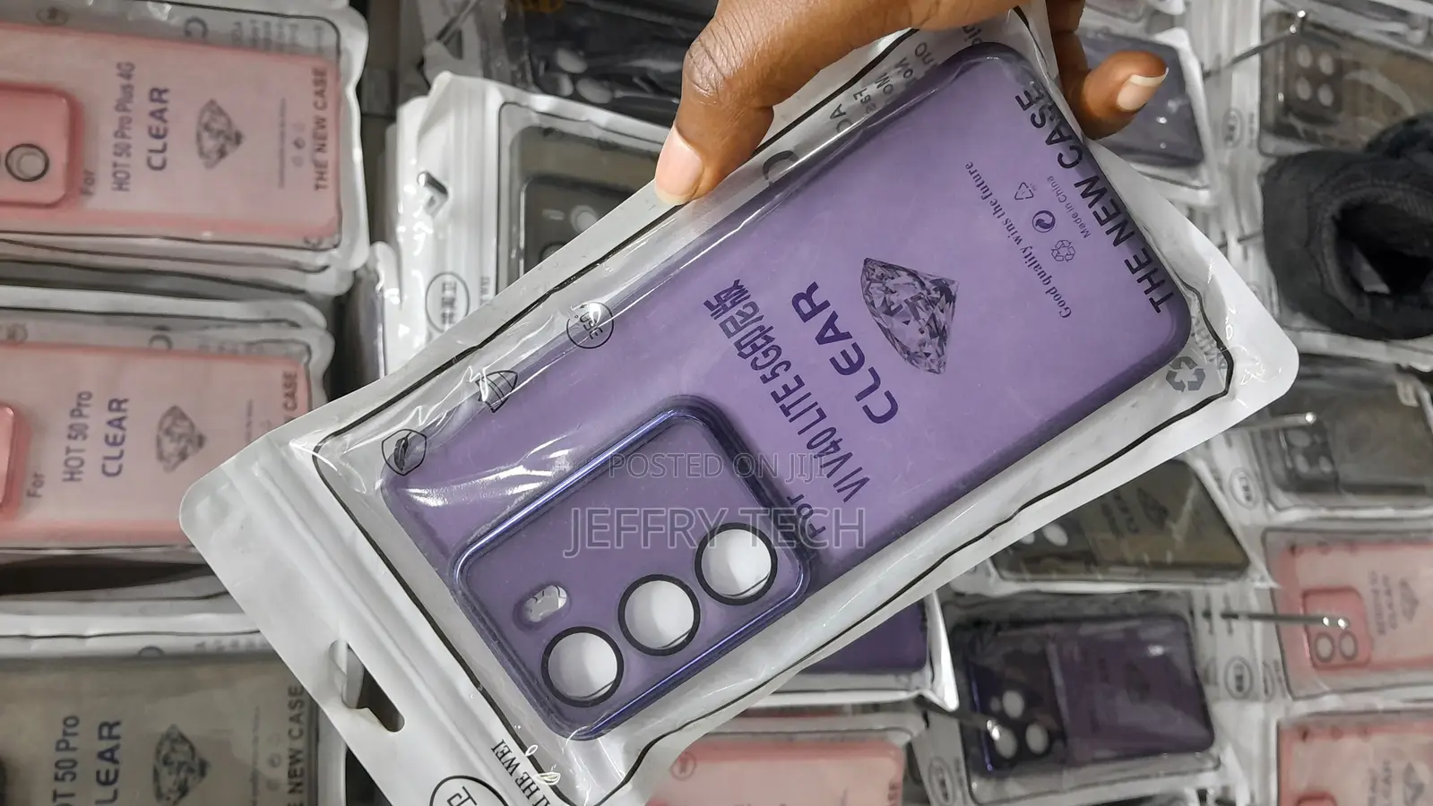 Azad Vivo V40 Lite 5g 2024 Phone Case Matte Transparent -Purple