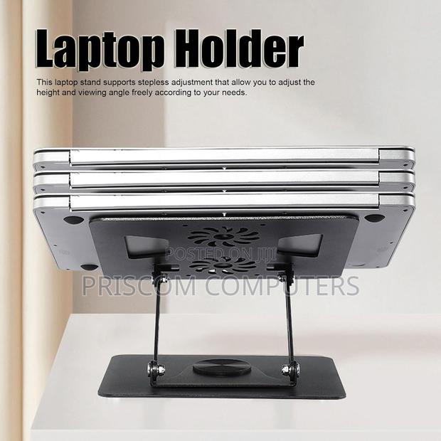 Laptop Stand With Cooling Fan, Adjustable Height Laptop Stand Portable - thumbnail 2