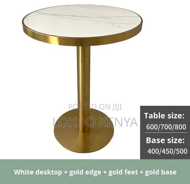 Dining Table ; White Marble Top Dining Table - thumbnail 3