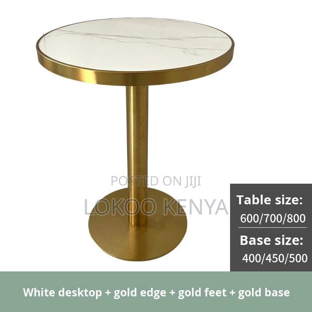 Dining Table ; White Marble Top Dining Table - thumbnail 4