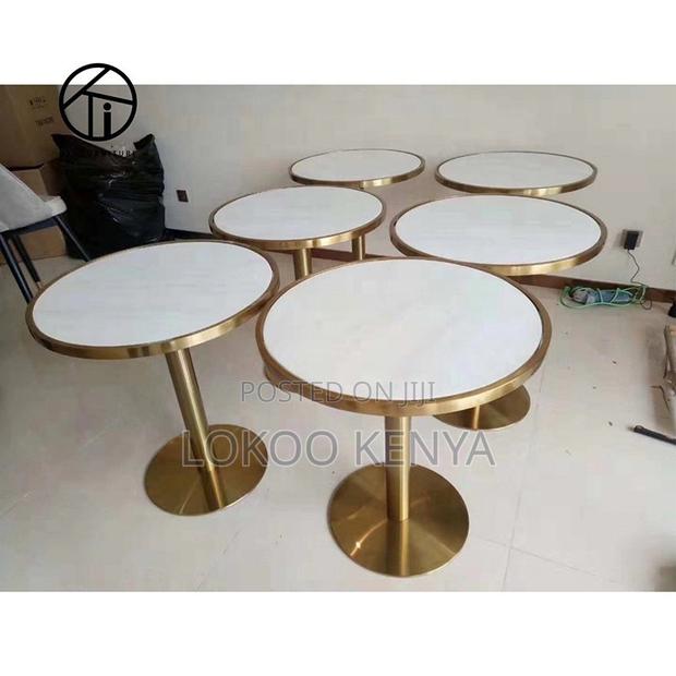 Dining Table ; White Marble Top Dining Table - thumbnail 5